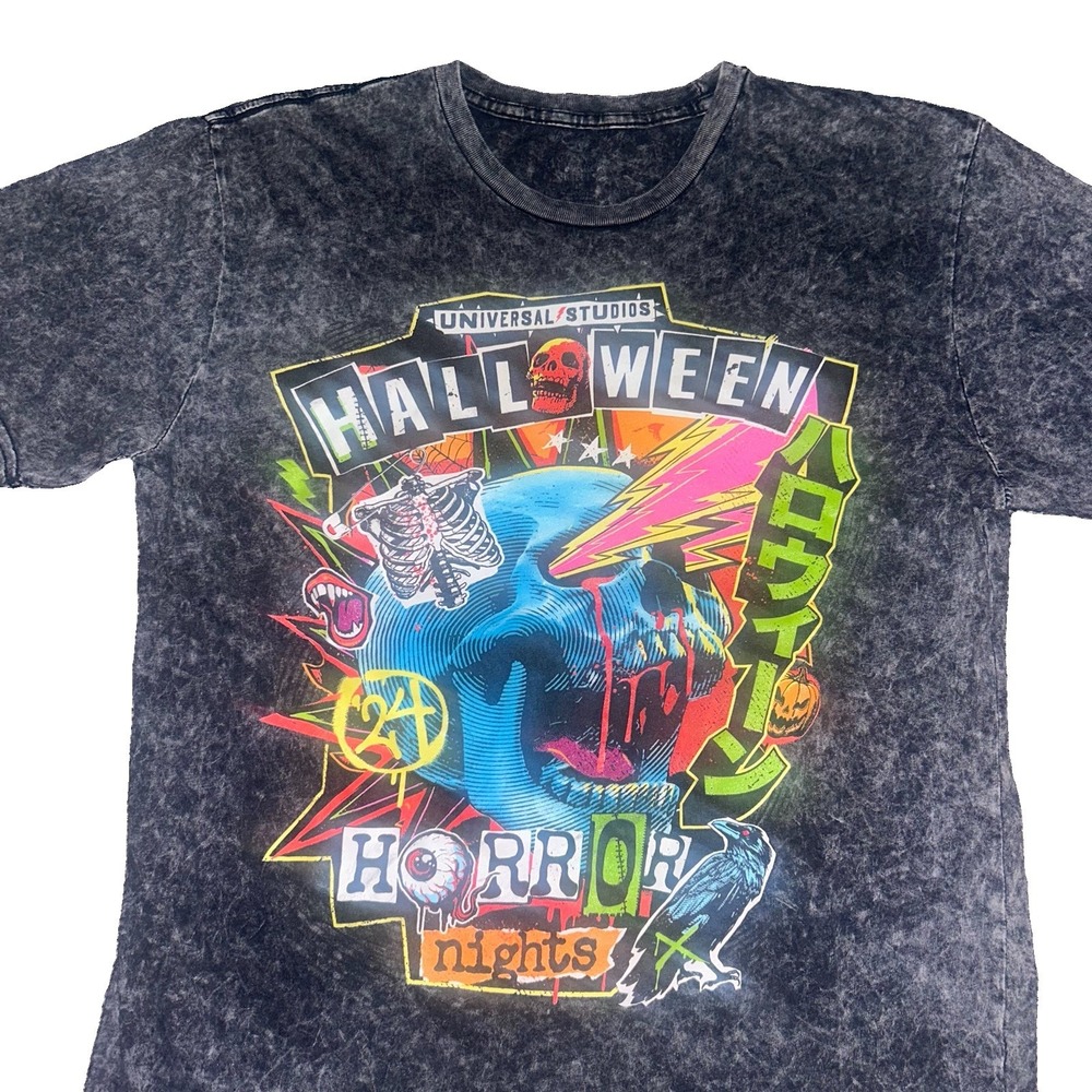 Universal Studios Halloween Horror Nights 2024 Blacklight Reactive Mens Medium M